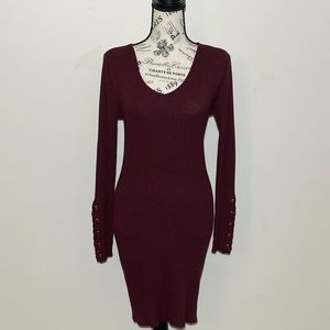 Long Sleeve Dress Red Size Large